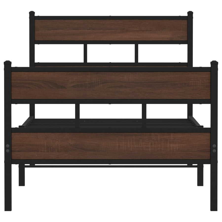 Bedframe met hoofdbord en voetbord zonder matras 107x203 cm
