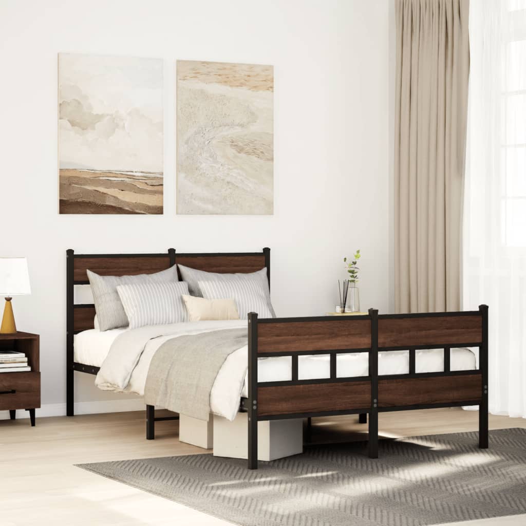 Bedframe met hoofdbord en voetbord zonder matras 120x190 cm