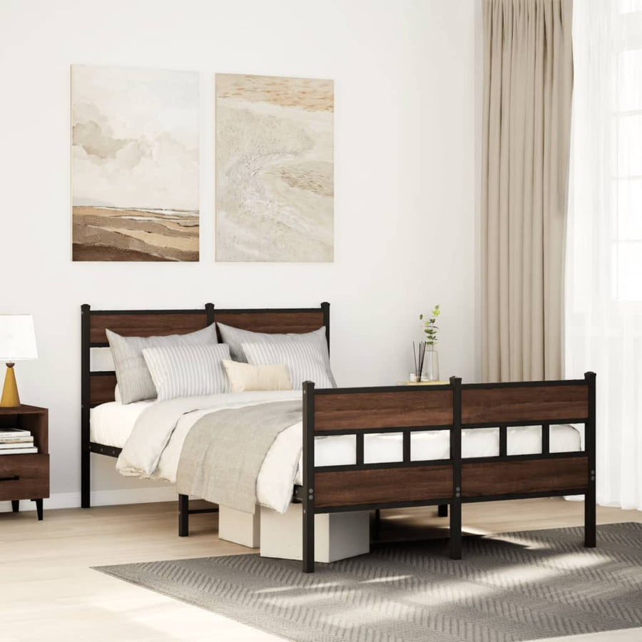 Bedframe met hoofdbord en voetbord zonder matras 120x190 cm