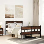 Bed frame with headboard and footboard without mattress 120x200 cm