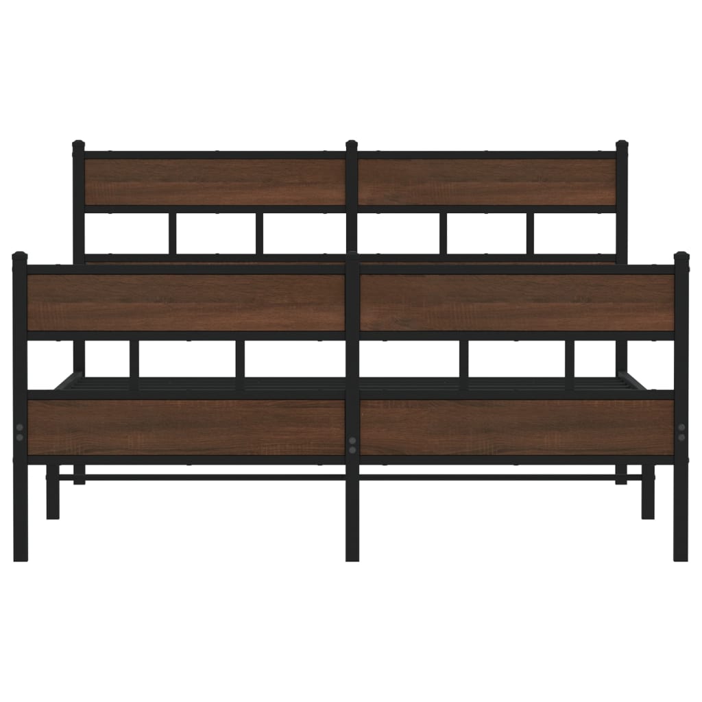 Bedframe met hoofdbord en voetbord zonder matras 137x190 cm