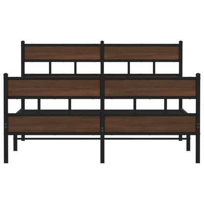 Bedframe met hoofdbord en voetbord zonder matras 137x190 cm