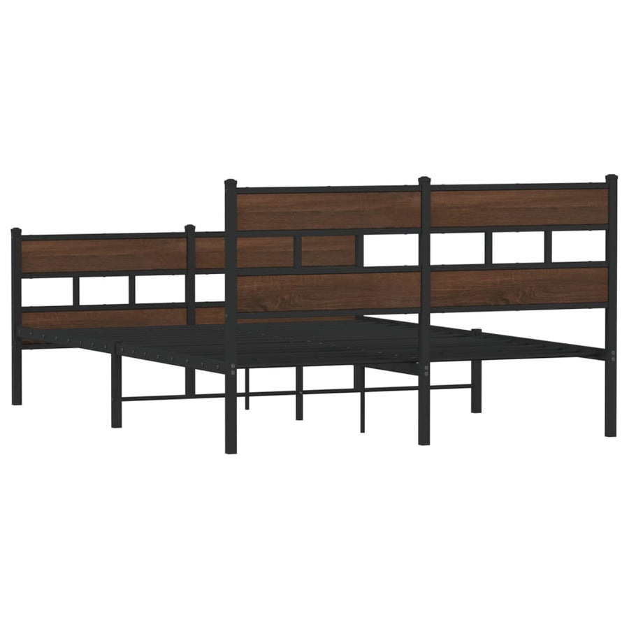 Bedframe met hoofdbord en voetbord zonder matras 137x190 cm