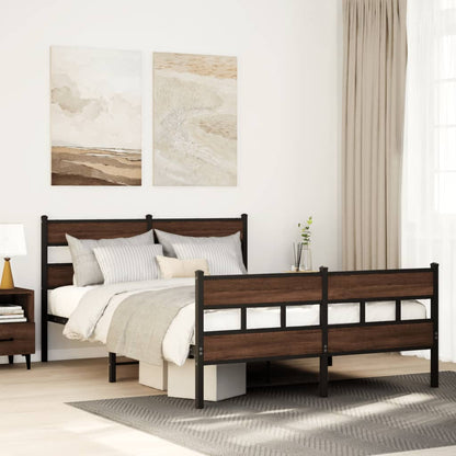 Bedframe met hoofdbord en voetbord zonder matras 137x190 cm