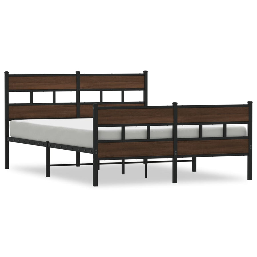 Bedframe met hoofdbord en voetbord zonder matras 140x190 cm
