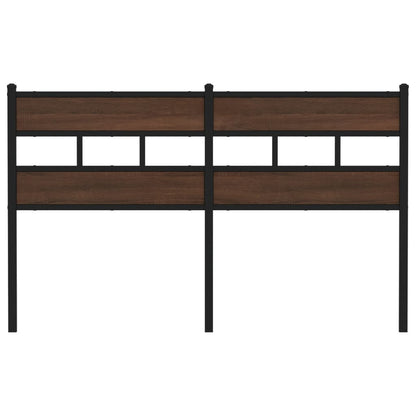 Hoofdbord Bewerkt Hout En Staal Ig 160 cm bruin eikenkleur