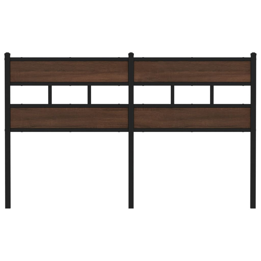 Hoofdbord Bewerkt Hout En Staal Ig 160 cm bruin eikenkleur