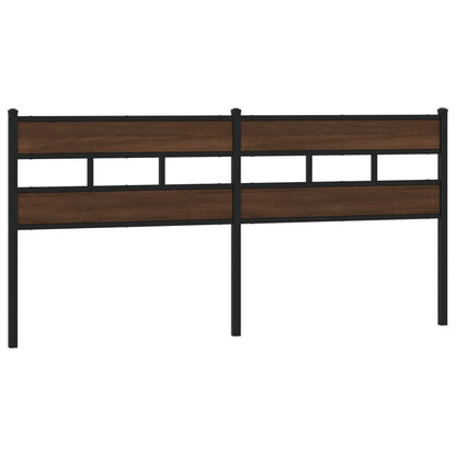 Hoofdbord Bewerkt Hout En Staal Ig 180 cm bruin eikenkleur