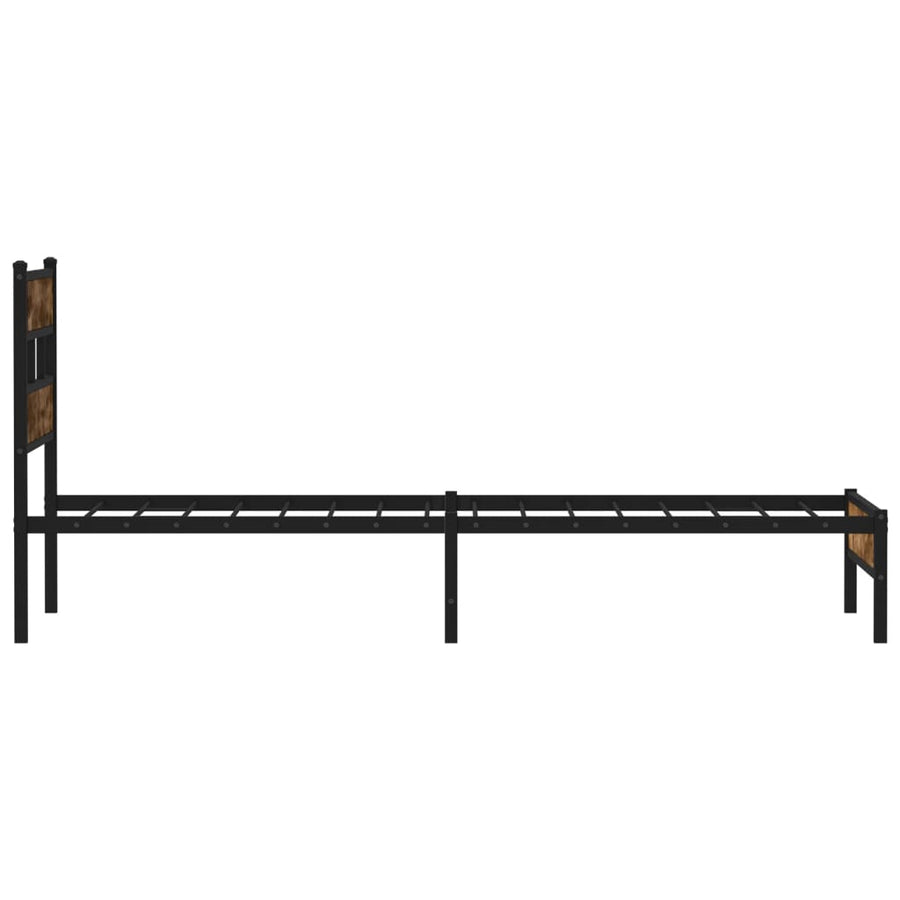 Bedframe met hoofdbord zonder matras sonoma eiken 80x200 cm