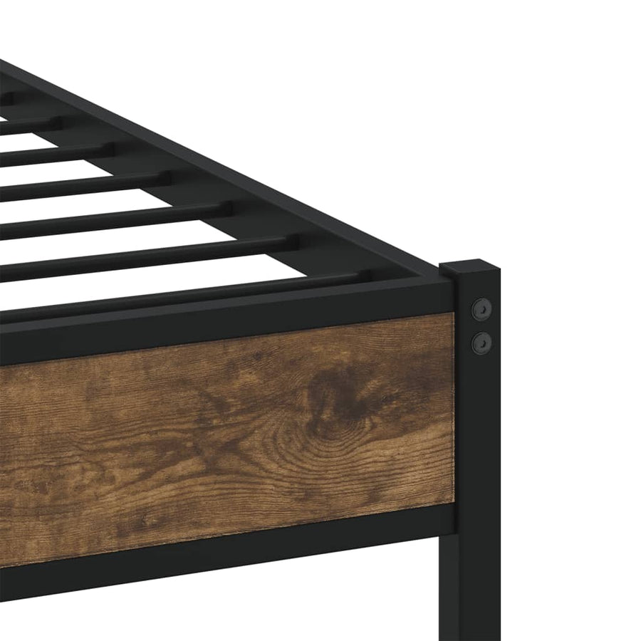 Bedframe met hoofdbord zonder matras sonoma eiken 80x200 cm