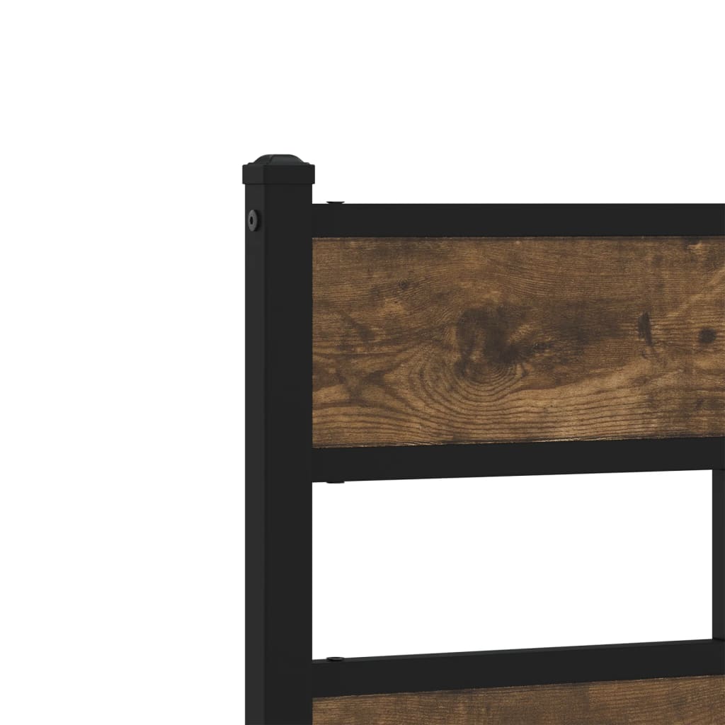 Bedframe met hoofdbord zonder matras sonoma eiken 90x200 cm