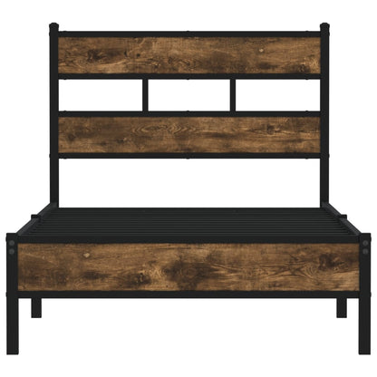 Bedframe met hoofdbord zonder matras sonoma eiken 107x203 cm