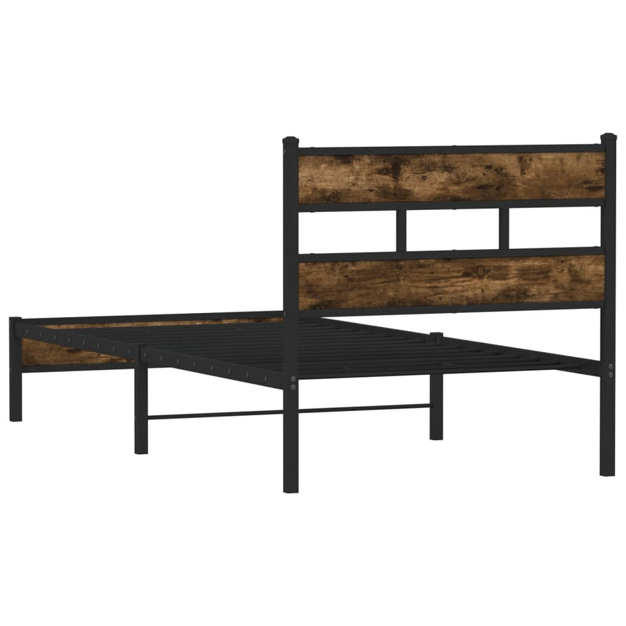 Bedframe met hoofdbord zonder matras sonoma eiken 107x203 cm
