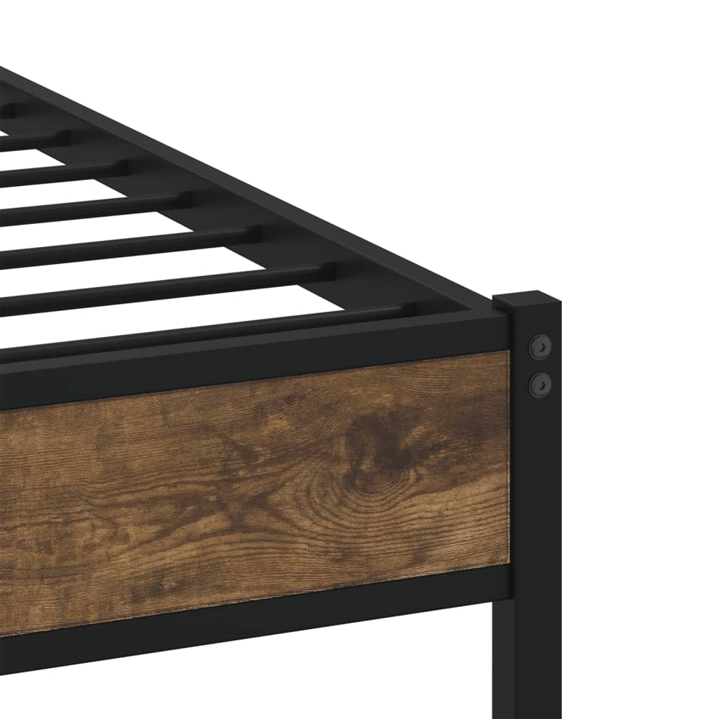 Bedframe met hoofdbord zonder matras sonoma eiken 107x203 cm