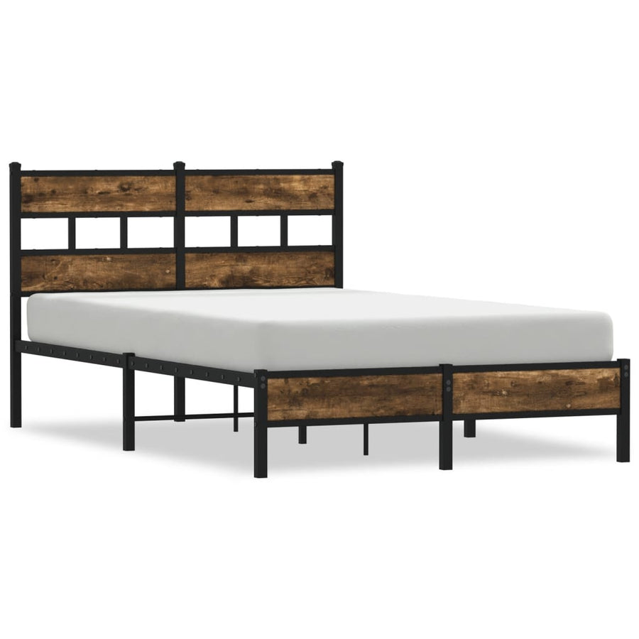 Bedframe met hoofdbord zonder matras sonoma eiken 120x190 cm