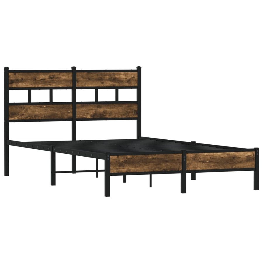 Bedframe met hoofdbord zonder matras sonoma eiken 120x200 cm