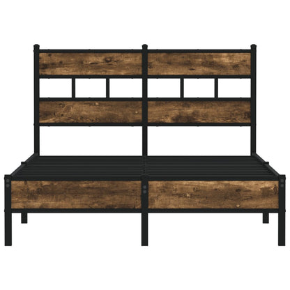 Bedframe met hoofdbord zonder matras sonoma eiken 120x200 cm