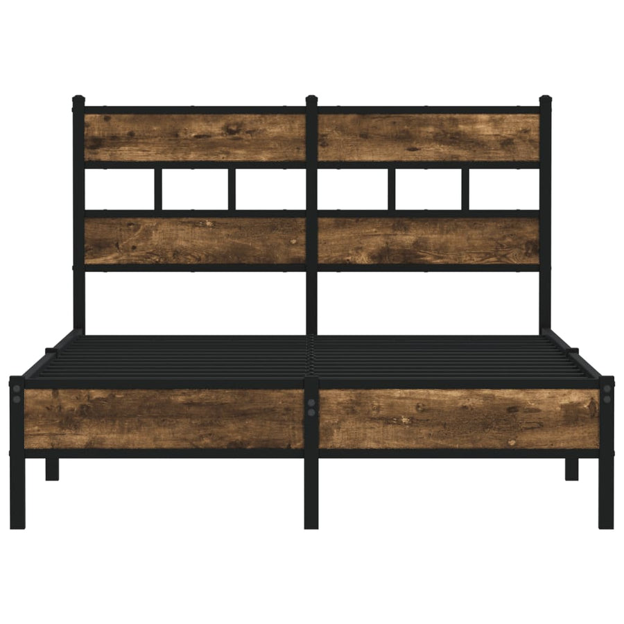 Bedframe met hoofdbord zonder matras sonoma eiken 120x200 cm