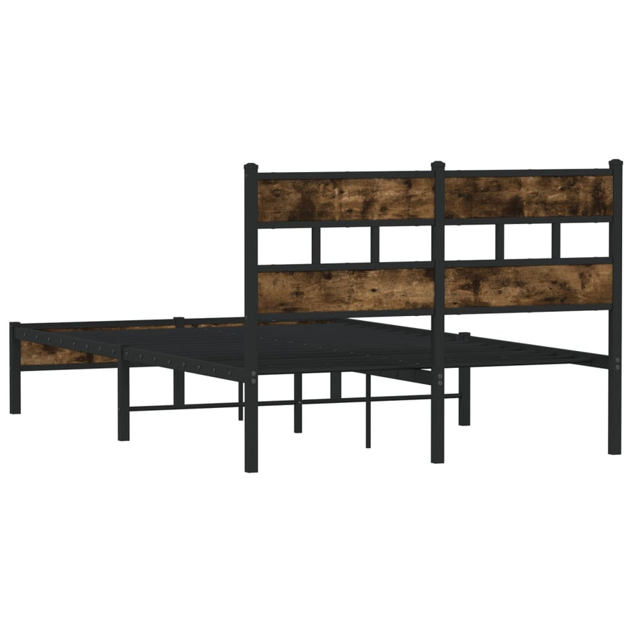 Bedframe met hoofdbord zonder matras sonoma eiken 120x200 cm