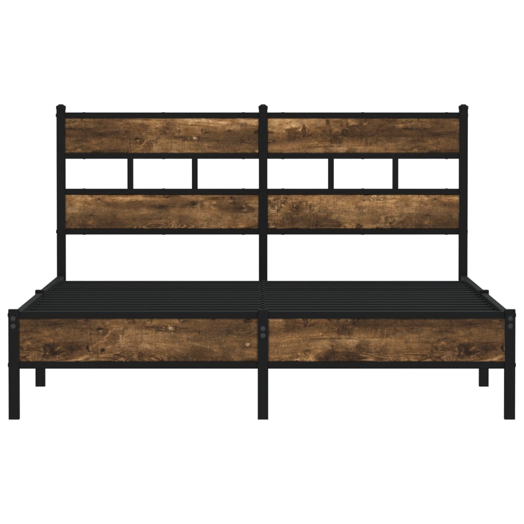 Bedframe met hoofdbord zonder matras sonoma eiken 140x190 cm