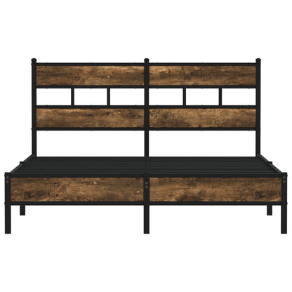 Bedframe met hoofdbord zonder matras sonoma eiken 140x200 cm