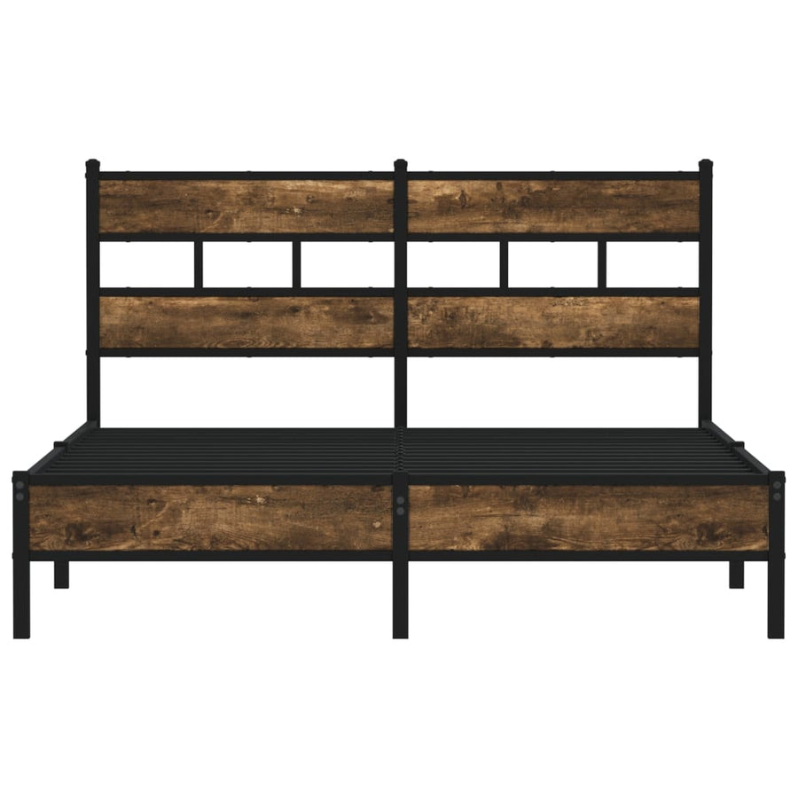 Bedframe met hoofdbord zonder matras sonoma eiken 140x200 cm