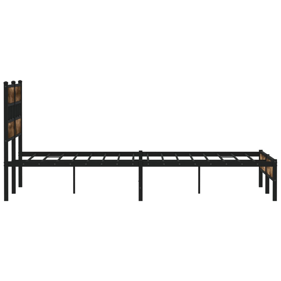 Bedframe met hoofdbord zonder matras sonoma eiken 140x200 cm