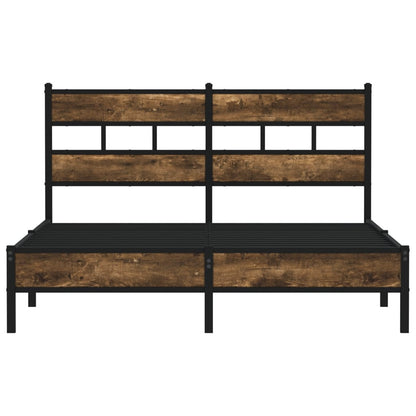 Bedframe Met Hoofdbord Zonder Matras Sonoma Eiken 160X200 Cm