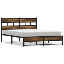 Bedframe zonder matras metaal gerookt eikenkleurig 140x200 cm