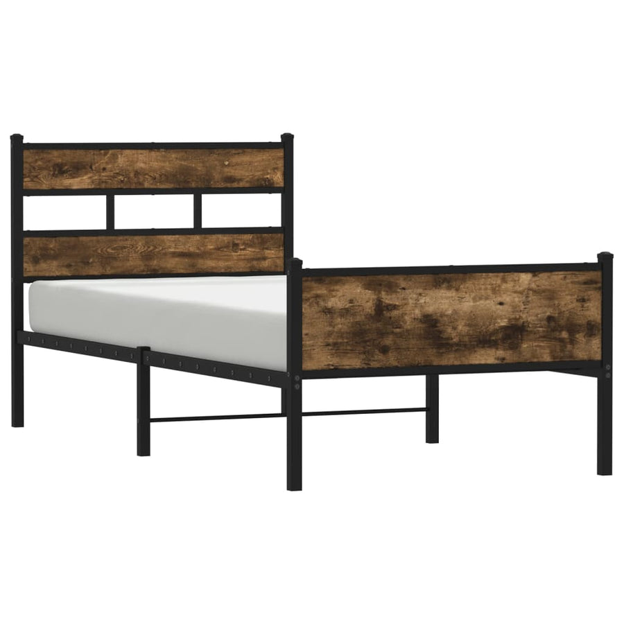 Bedframe zonder matras hout gerookt eikenkleurig 80x200 cm
