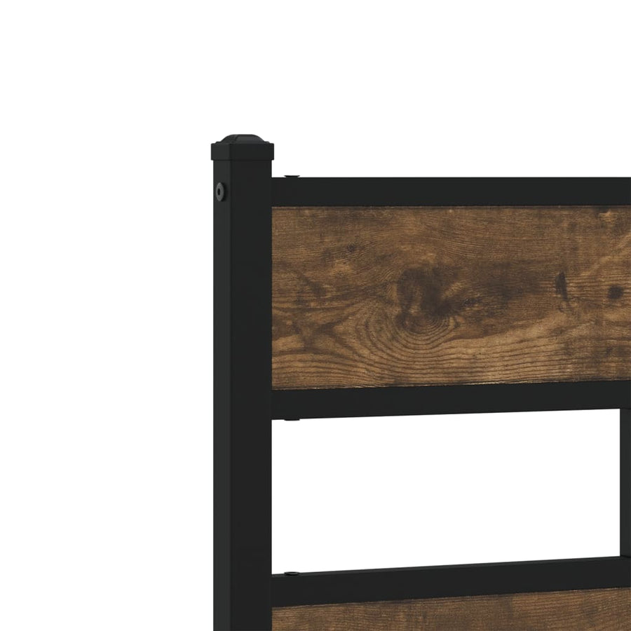 Bedframe zonder matras hout gerookt eikenkleurig 80x200 cm