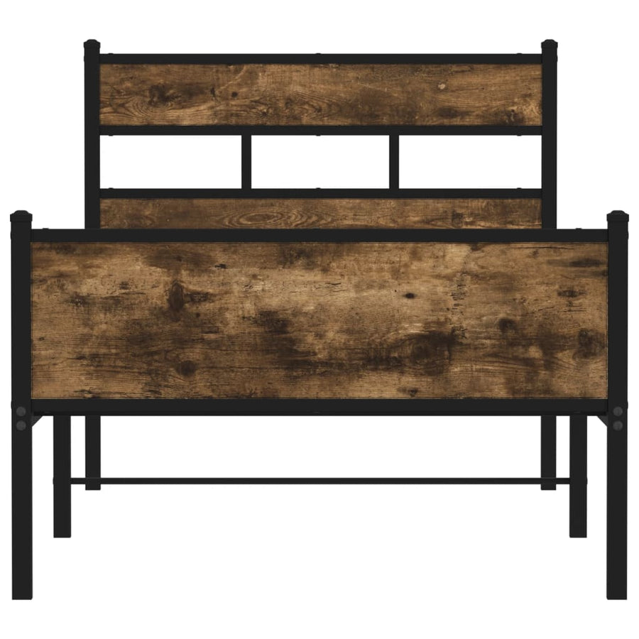 Bedframe zonder matras hout gerookt eikenkleurig 90x200 cm