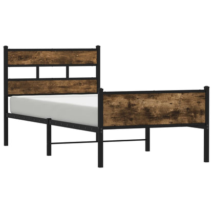 Bedframe zonder matras hout gerookt eikenkleurig 100x190 cm