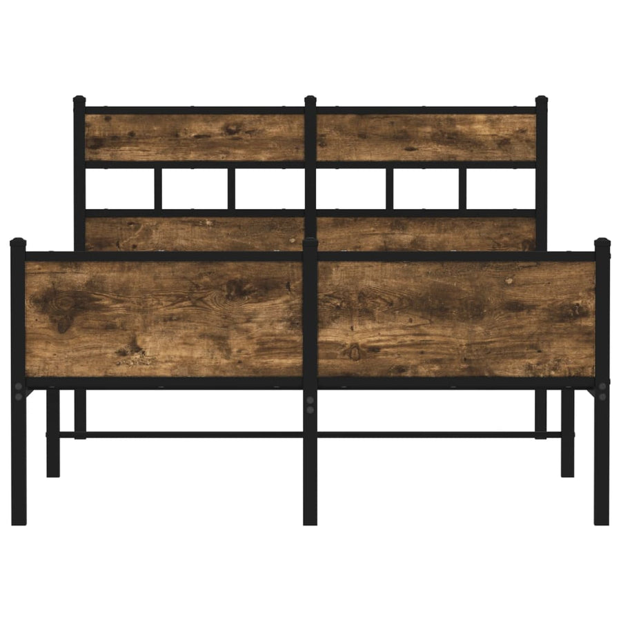 Bedframe zonder matras hout gerookt eikenkleurig 120x190 cm