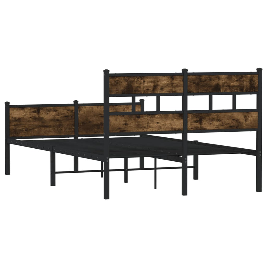 Bedframe zonder matras hout gerookt eikenkleurig 120x190 cm