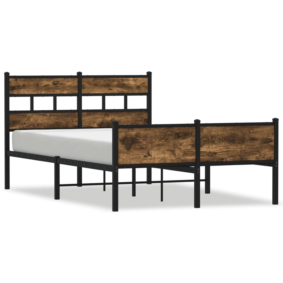 Bedframe zonder matras hout gerookt eikenkleurig 120x200 cm