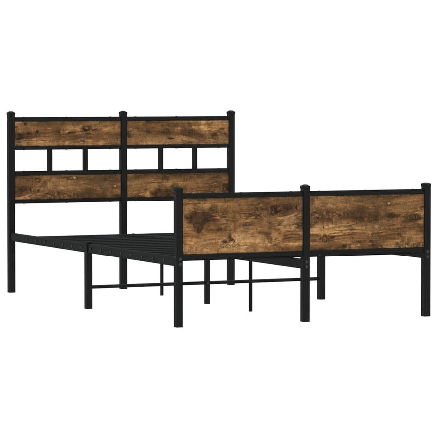 Bedframe zonder matras hout gerookt eikenkleurig 120x200 cm