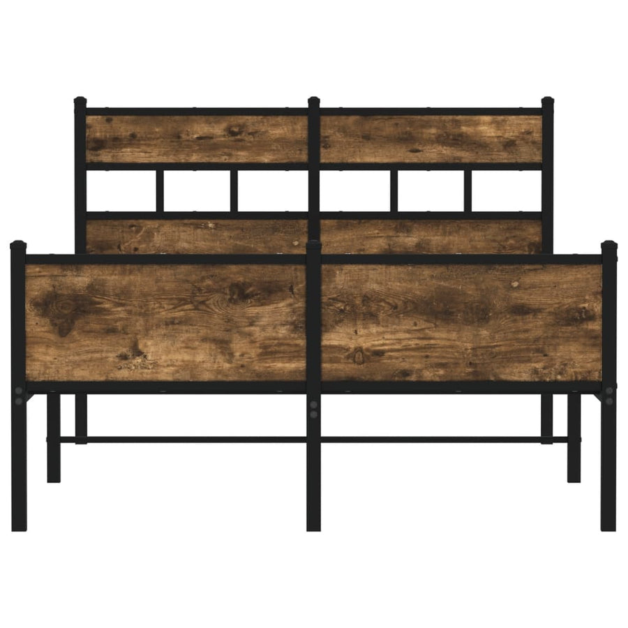 Bedframe zonder matras hout gerookt eikenkleurig 120x200 cm