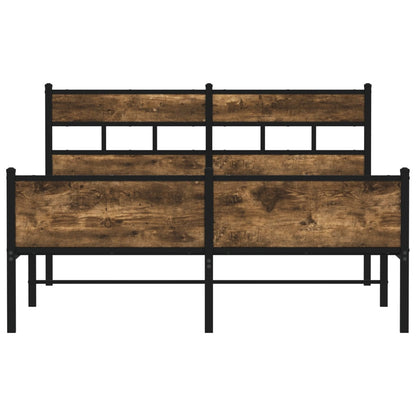 Bedframe zonder matras hout gerookt eikenkleurig 140x190 cm