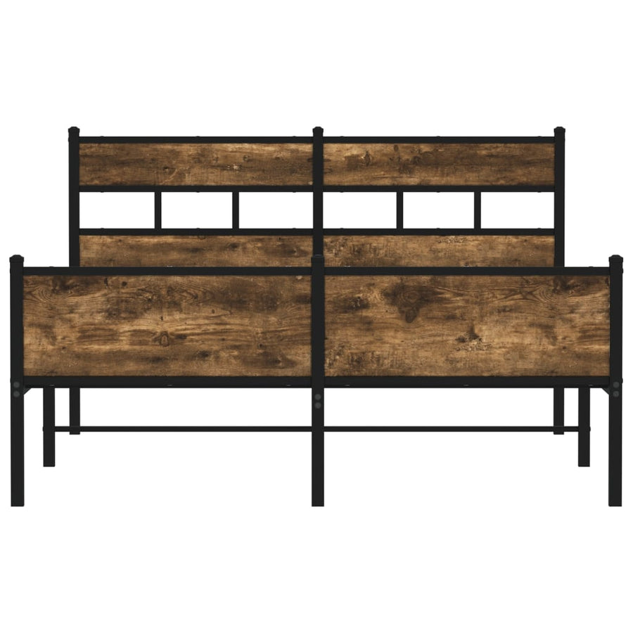 Bedframe zonder matras hout gerookt eikenkleurig 140x190 cm