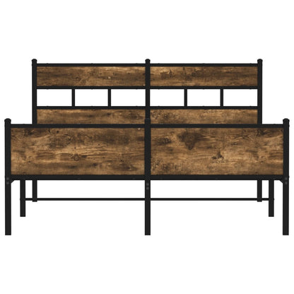 Bedframe zonder matras hout gerookt eikenkleurig 150x200 cm