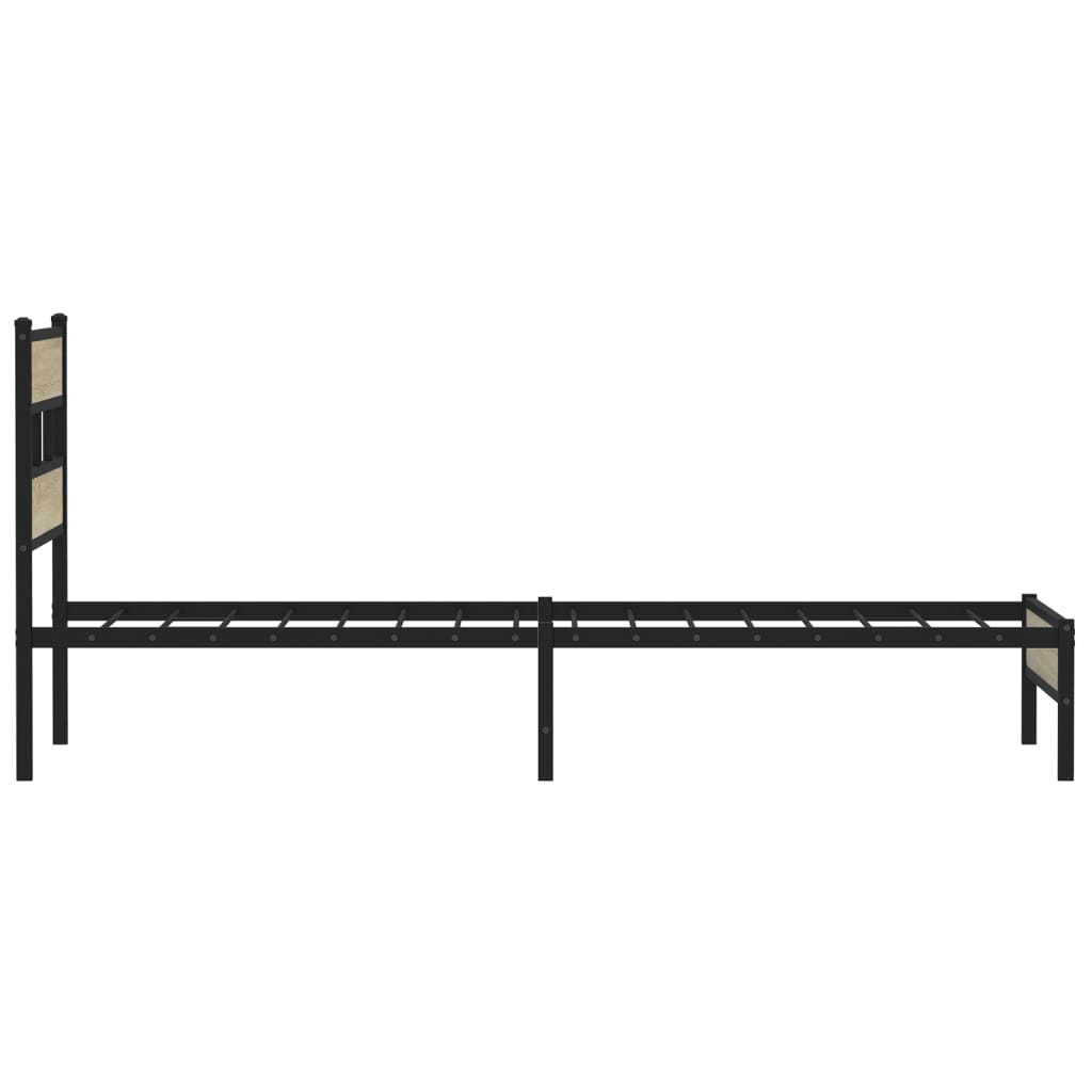 Bedframe zonder matras hout sonoma eikenkleurig 75x190 cm