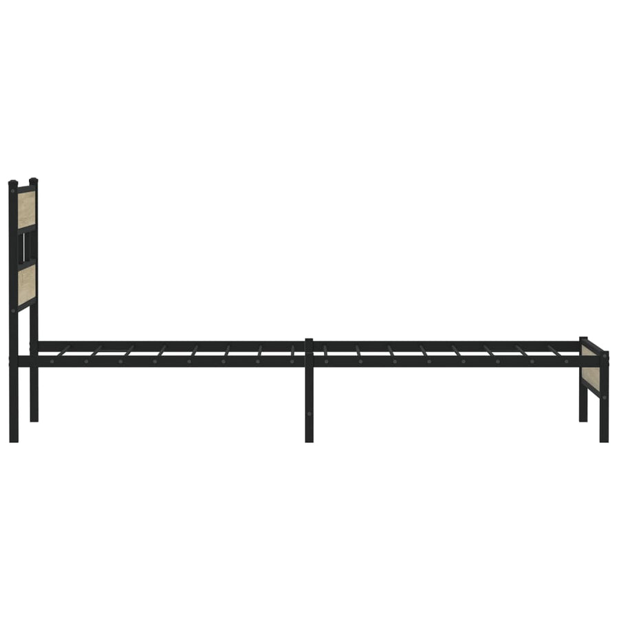 Bedframe zonder matras hout sonoma eikenkleurig 75x190 cm