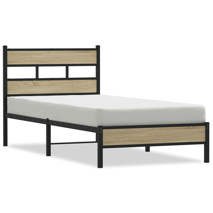 Bedframe zonder matras hout sonoma eikenkleurig 80x200 cm