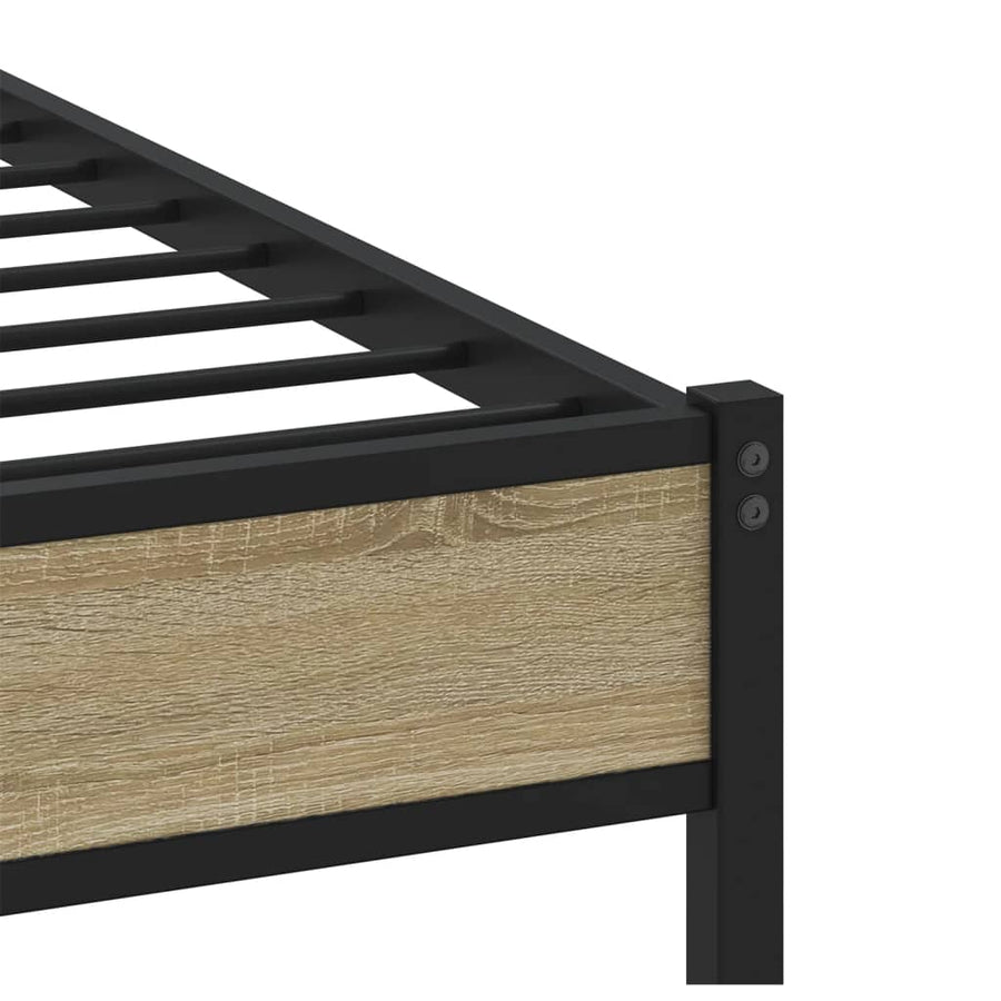Bedframe zonder matras hout sonoma eikenkleurig 80x200 cm
