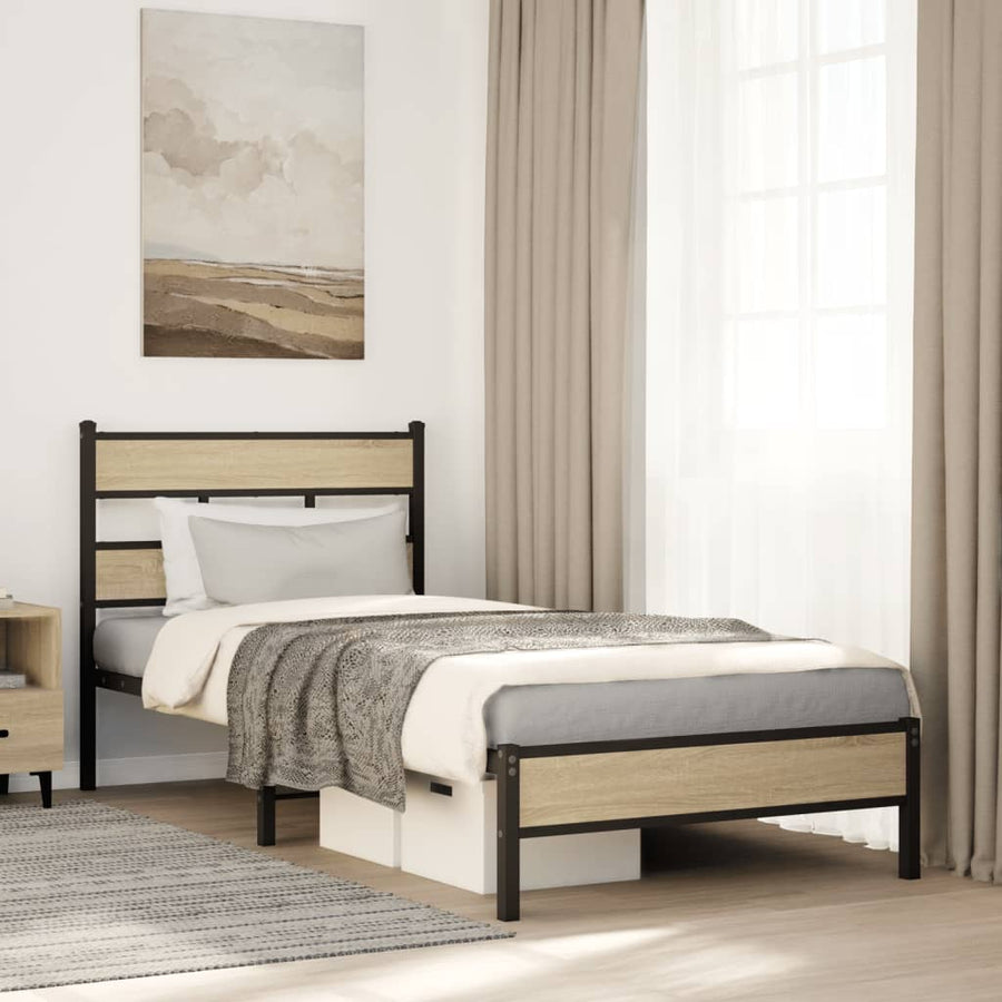 Bedframe zonder matras hout sonoma eikenkleurig 80x200 cm