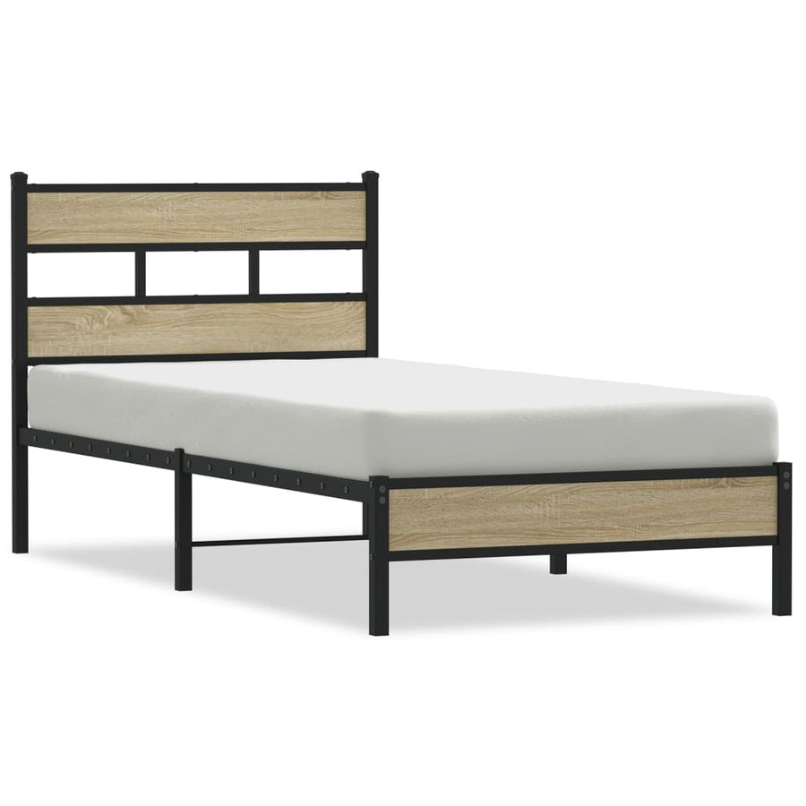Bedframe zonder matras hout sonoma eikenkleurig 100x190 cm