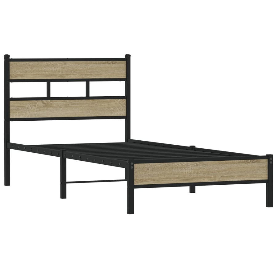 Bedframe zonder matras hout sonoma eikenkleurig 100x190 cm