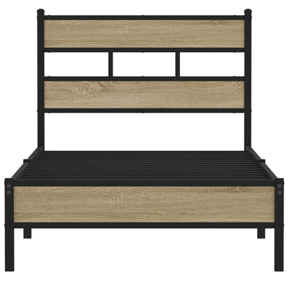 Bedframe zonder matras hout sonoma eikenkleurig 100x190 cm
