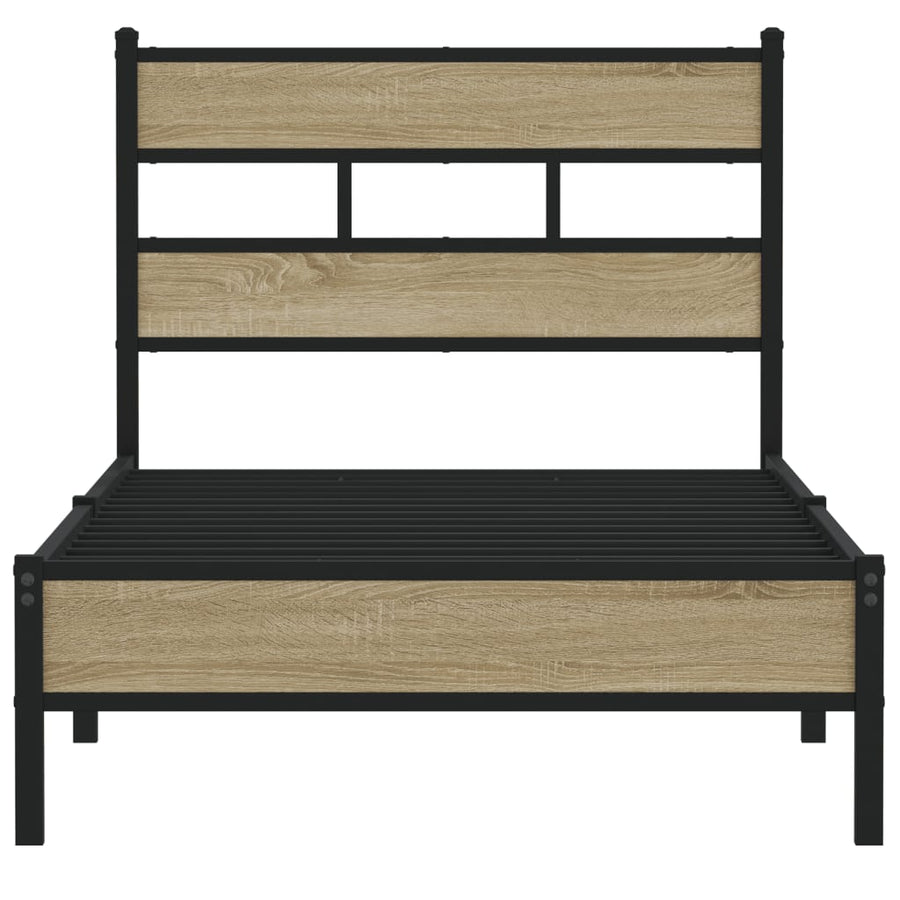 Bedframe zonder matras hout sonoma eikenkleurig 100x190 cm